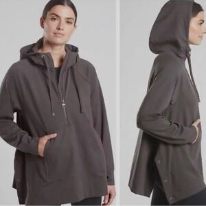 Athleta Glacier Handkerchief Poncho Hoodie